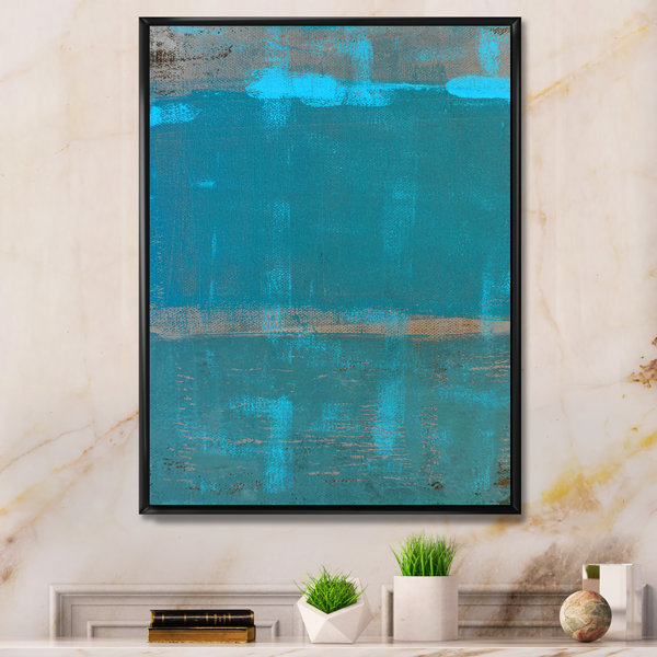 Wrought Studio Teal And Gray Abstract Art Modern & Contemporary